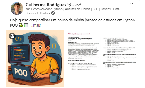Capa do Post: Estudos em Python: foco em POO 🐍