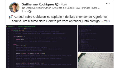 Capa do Post: 🚀 QuickSort na prática: o que aprendi no capítulo 4!